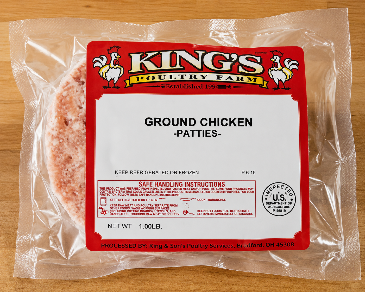 Ground Chicken Patties (4 per Pk)