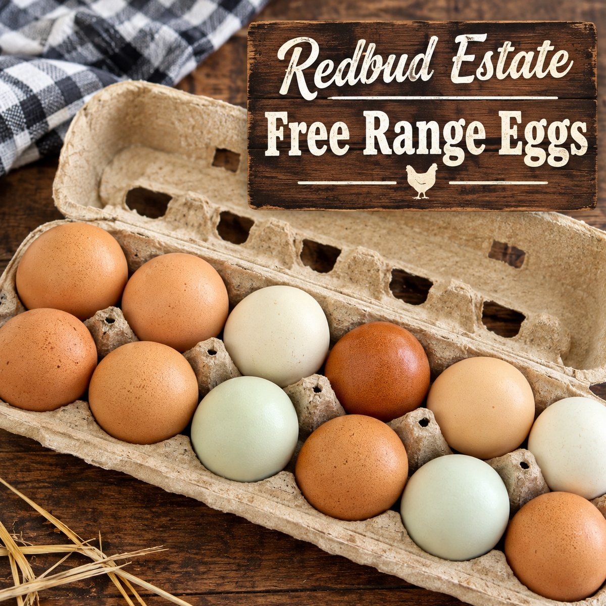 Dozen free range brown eggs